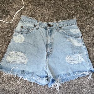 Levi’s high rise jean shorts